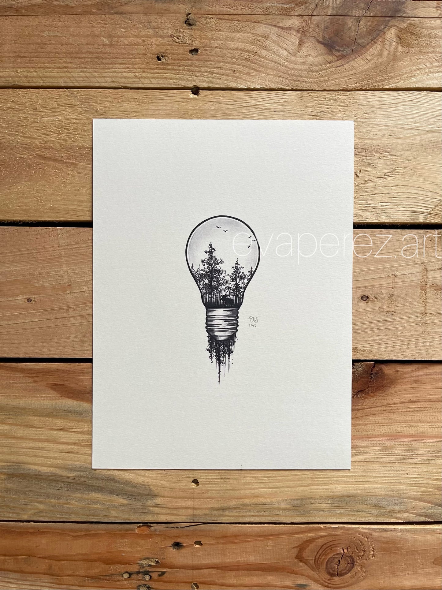 Nature Bulb Print