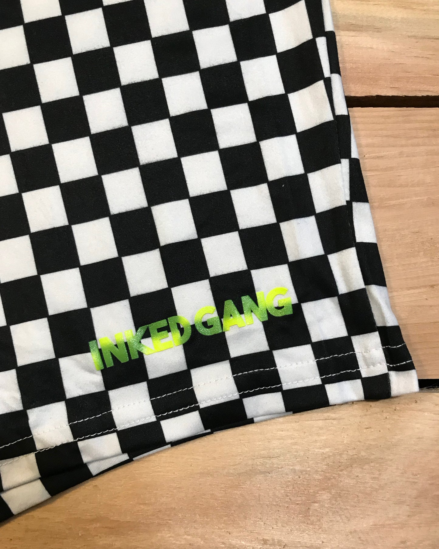 Inked Gang Checked Bike Shorts
