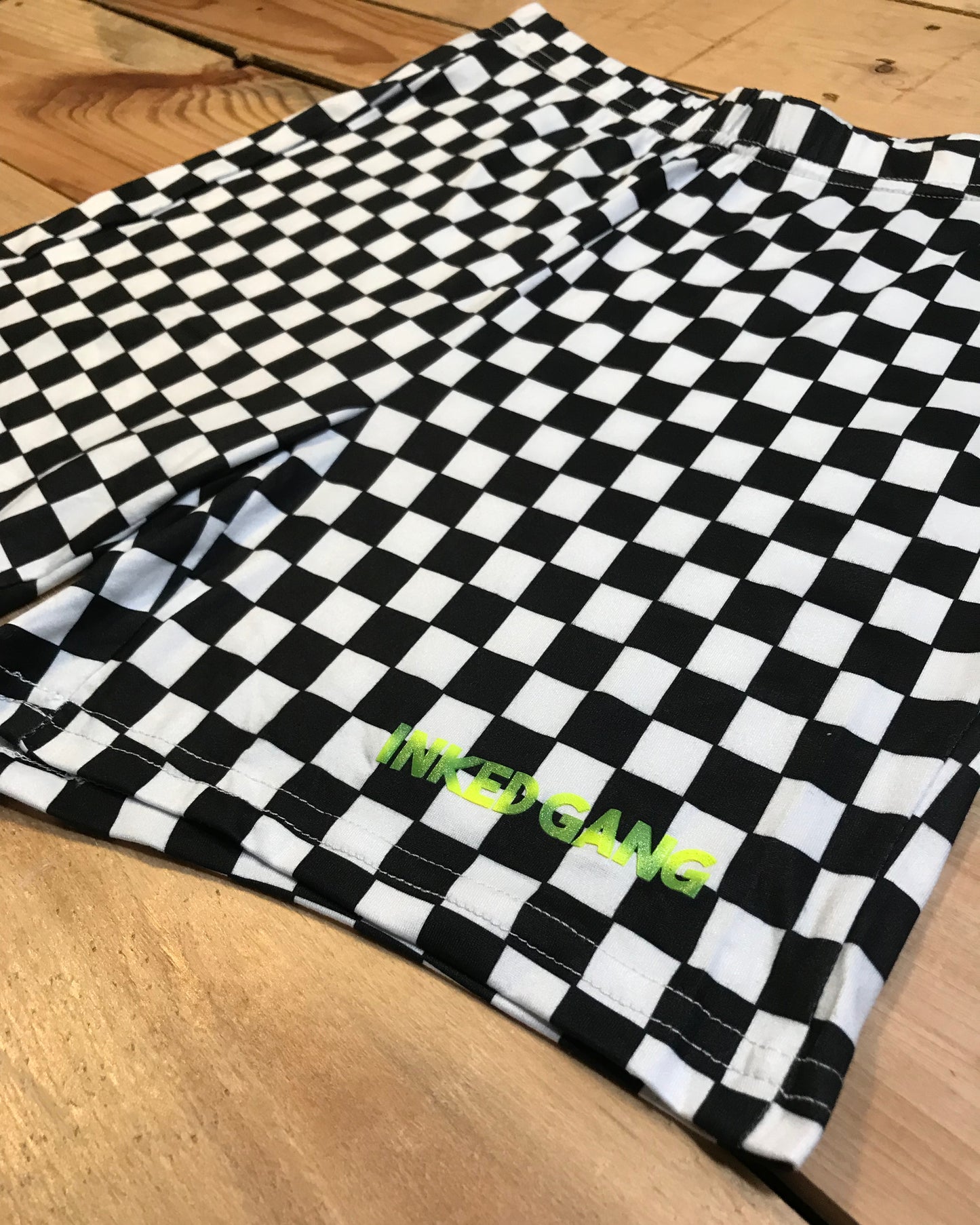 Inked Gang Checked Bike Shorts