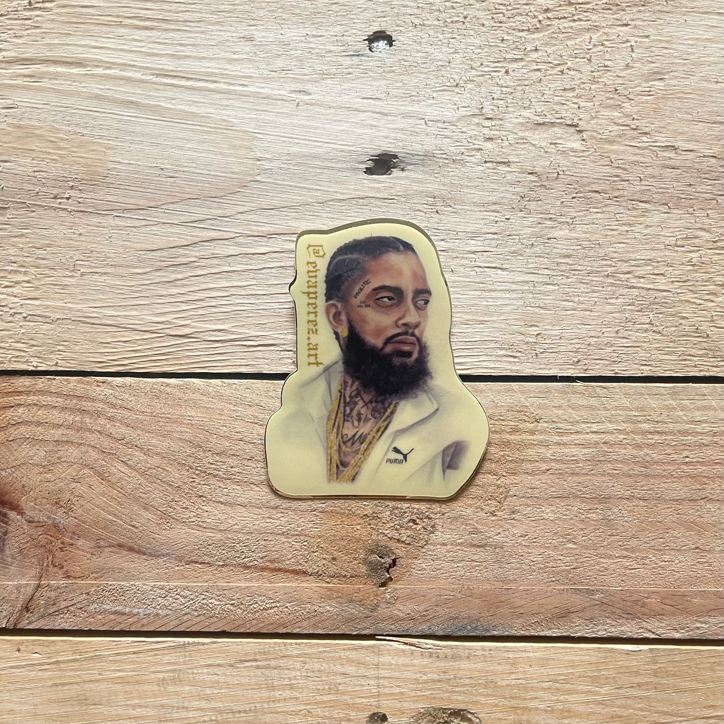 Gold Nipsey Sticker
