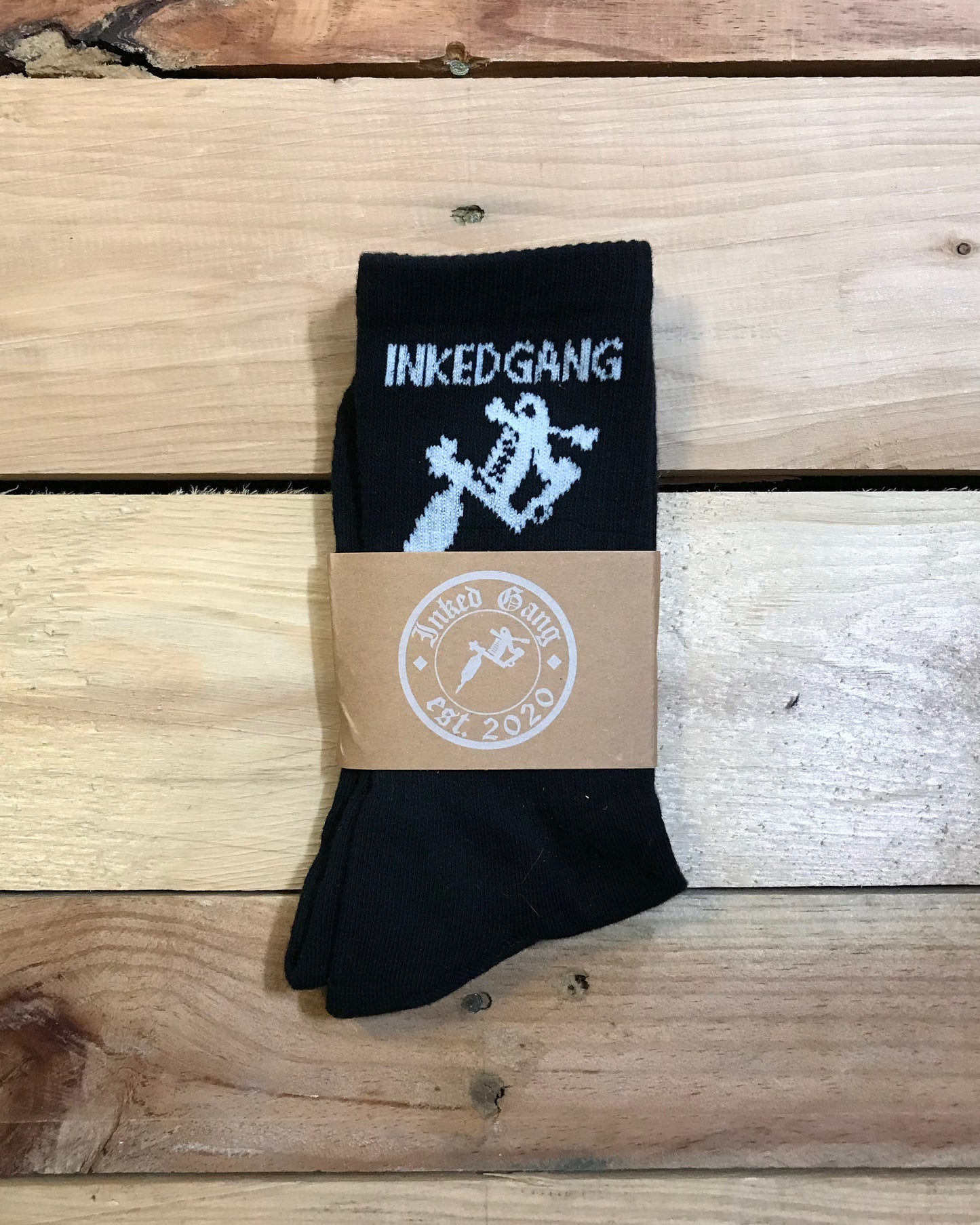 Tattoo Machine Logo Socks