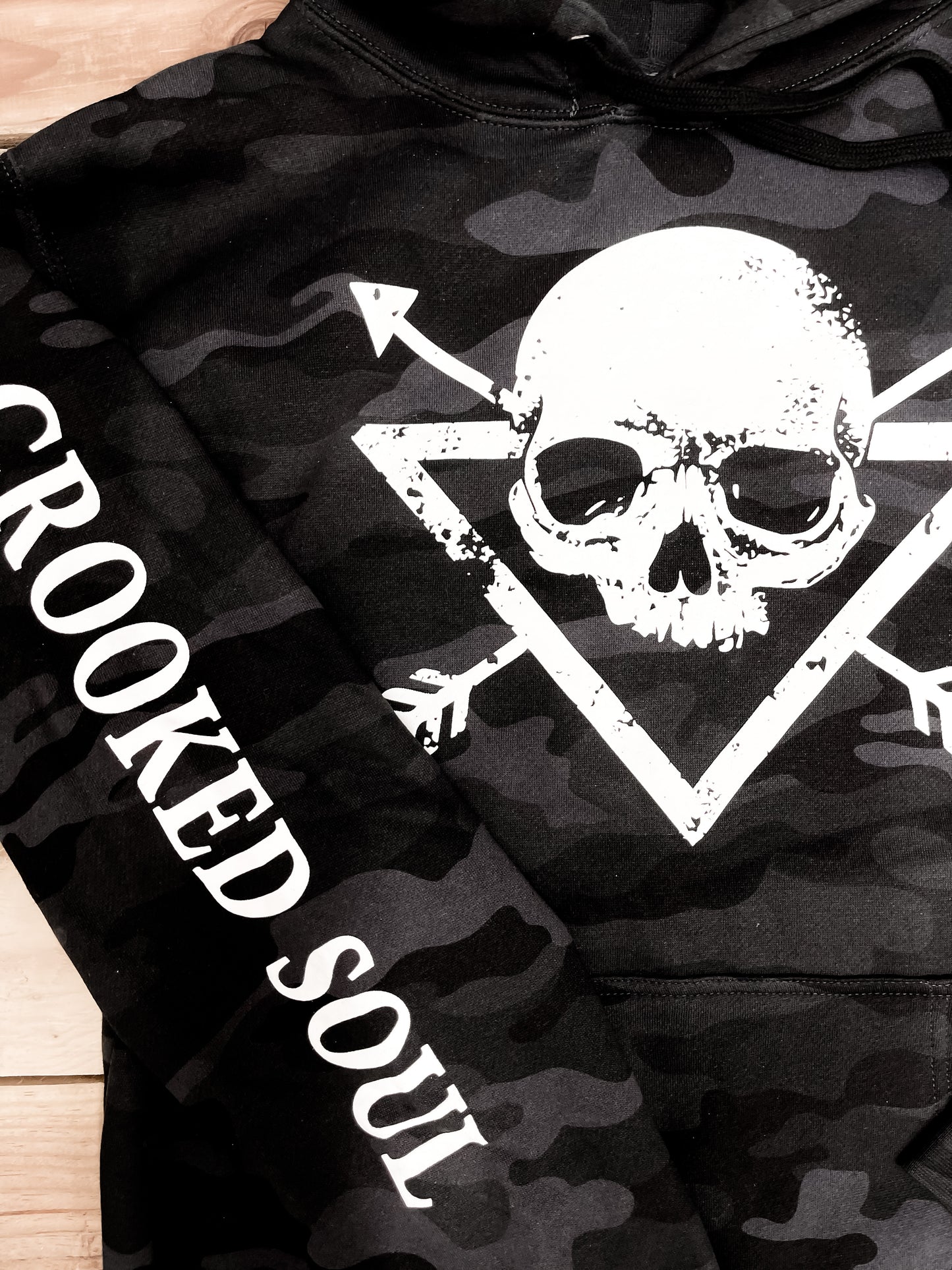 Black Camo Crooked Soul Hoodie