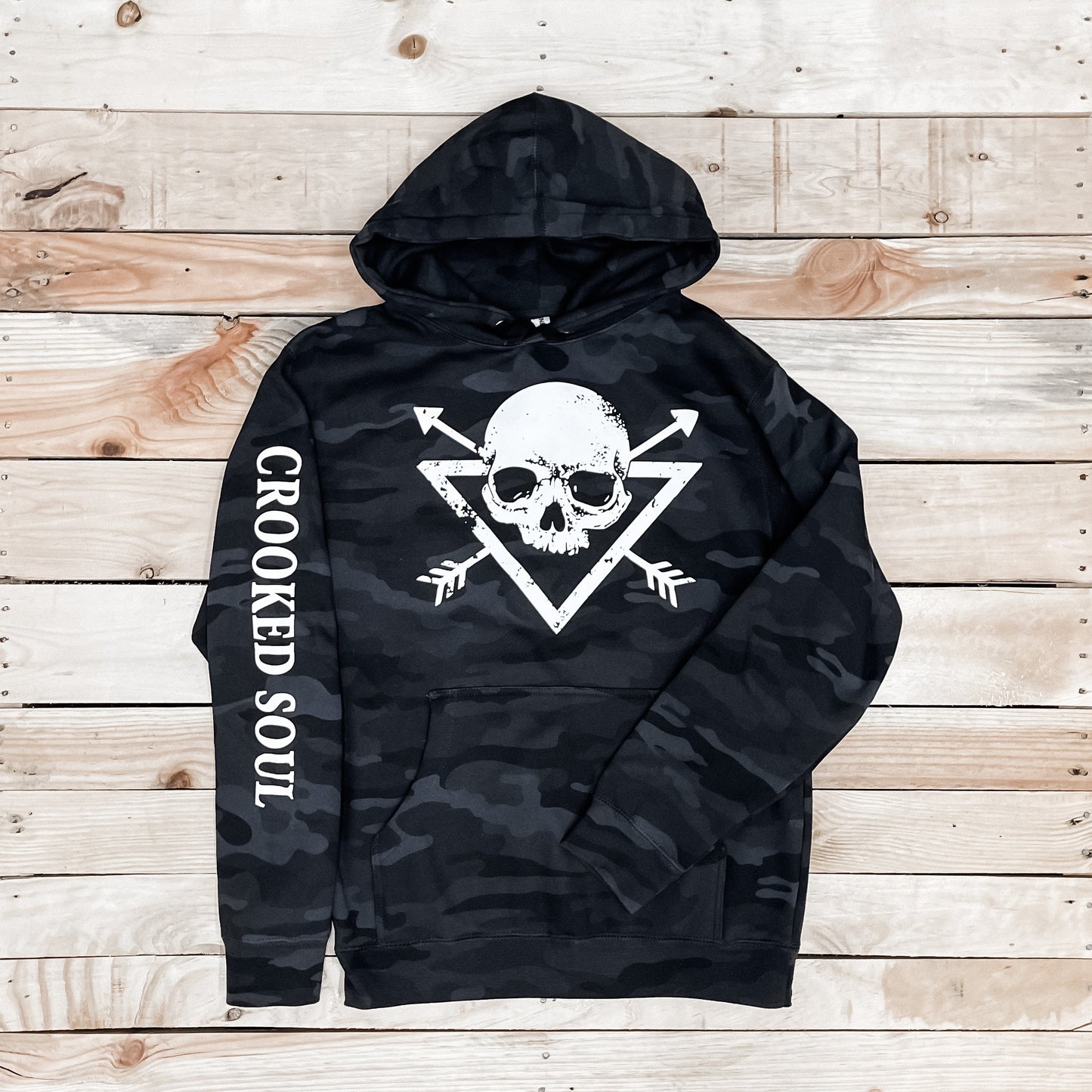 Black Camo Crooked Soul Hoodie