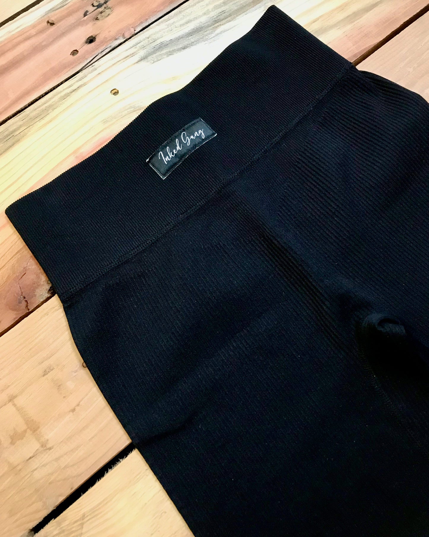 Black Inked Gang Yoga Short Set