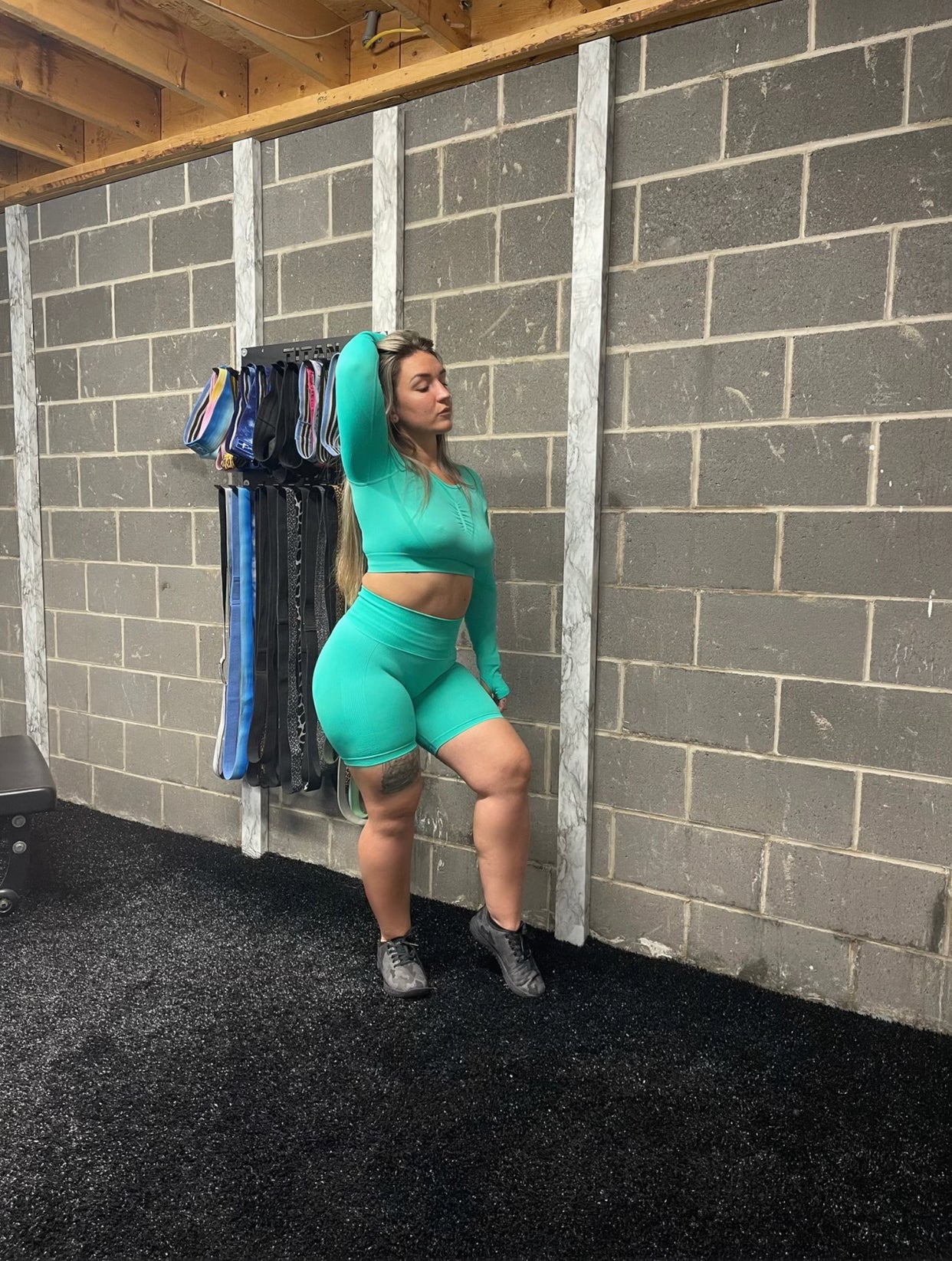 Coral Green Perfect Booty Work Out Set