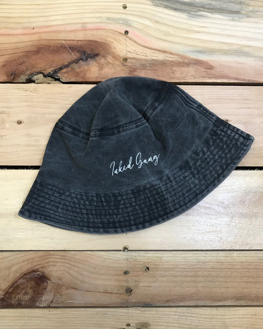 Inked Gang Bucket Hat Distressed Grey