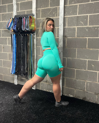 Coral Green Perfect Booty Work Out Set