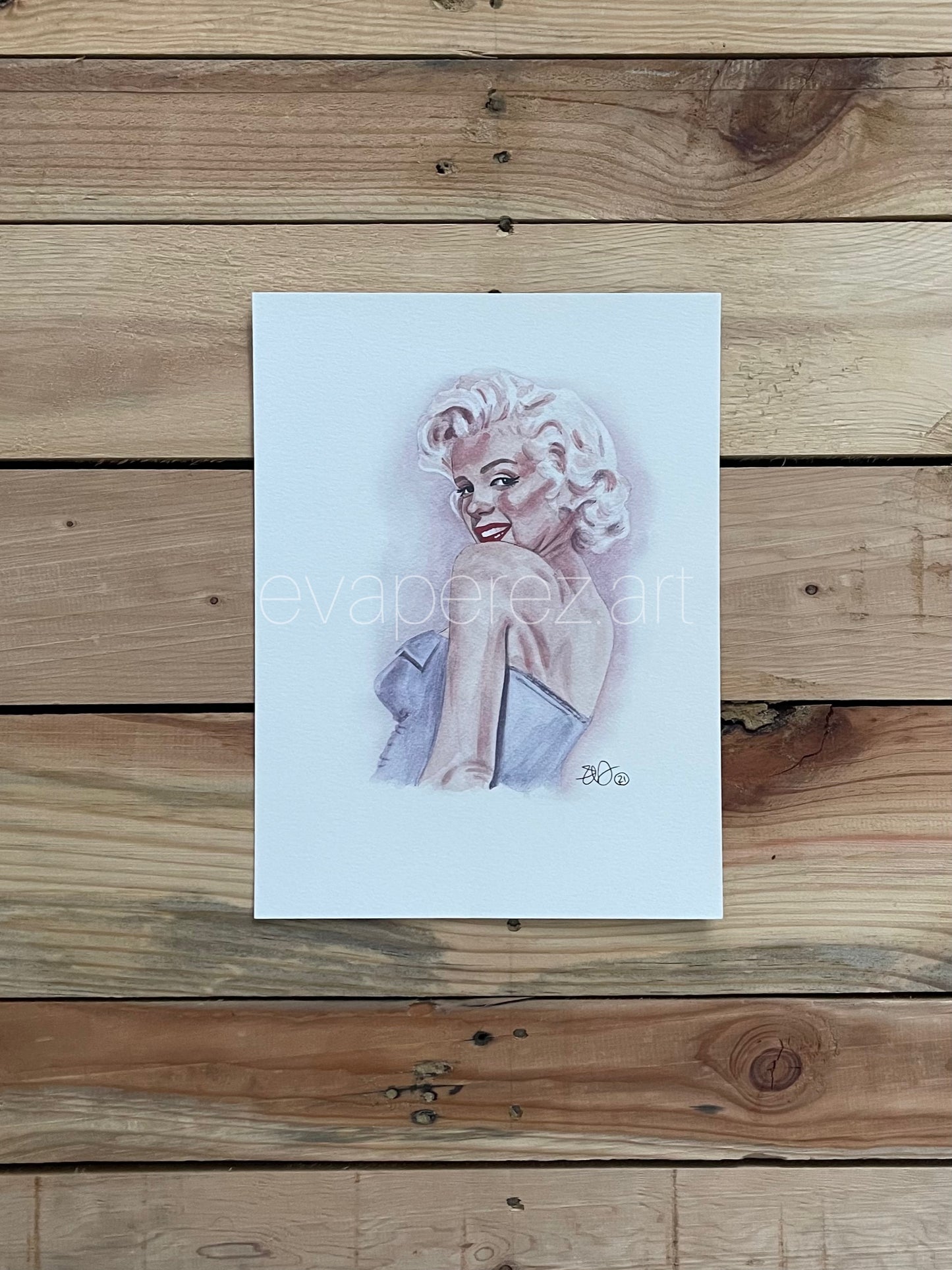 Marilyn Monroe Watercolor Print