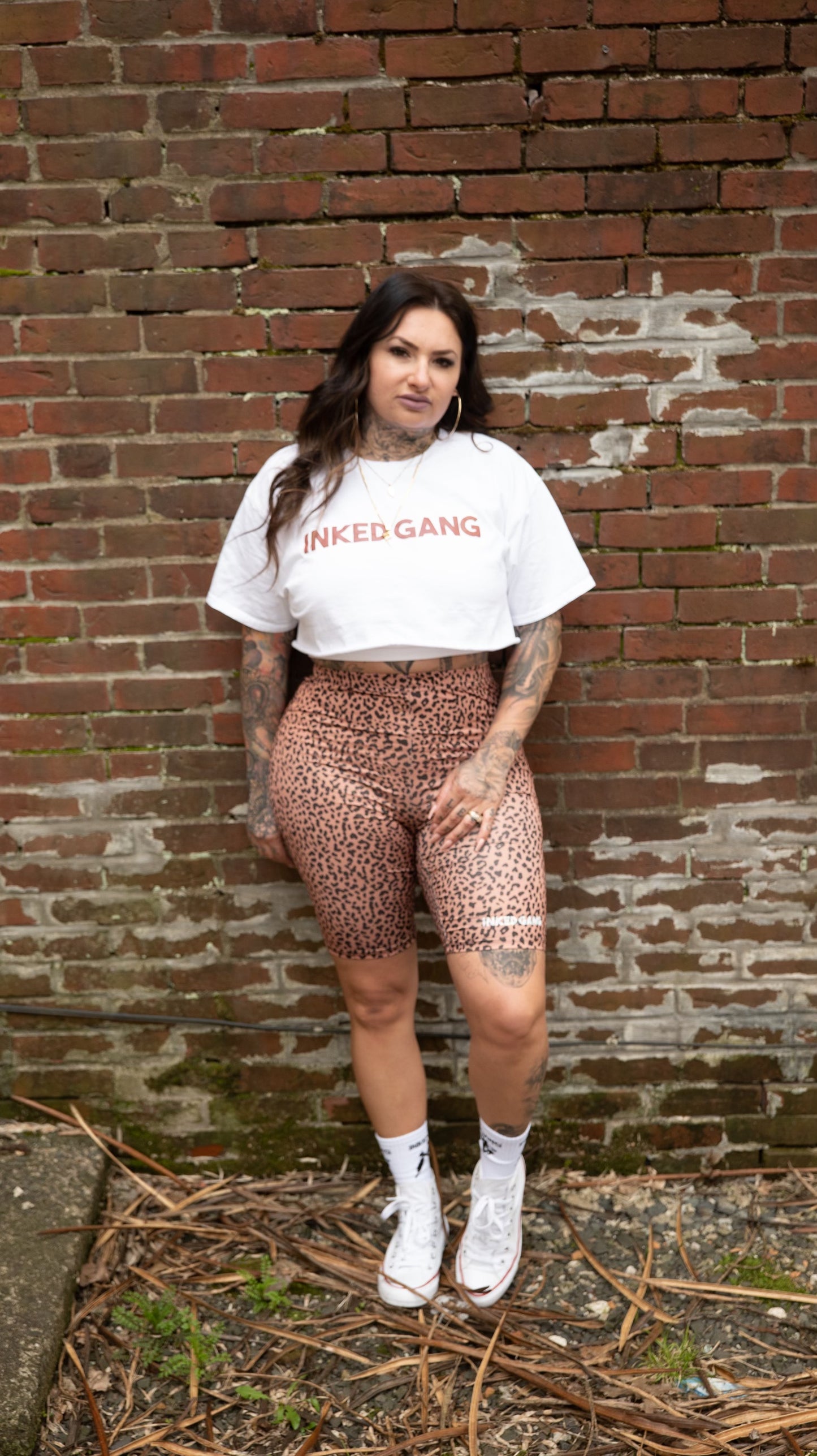 Inked Gang Leopard Bike Shorts