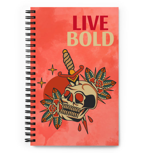 Live Bold Spiral notebook